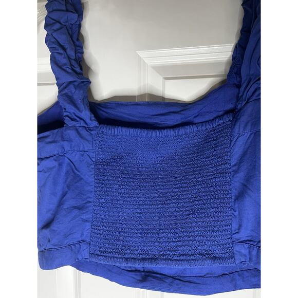 Free People Ashley Cropped Tank OB1716216 Mazarine Blue Motif Women's Xl - Picture 7 of 10